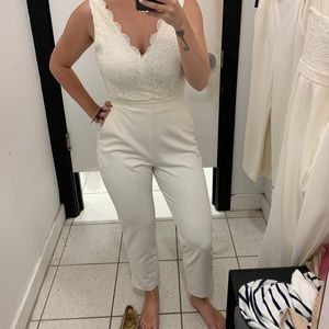 White lace jumpsuit BRAND NEW